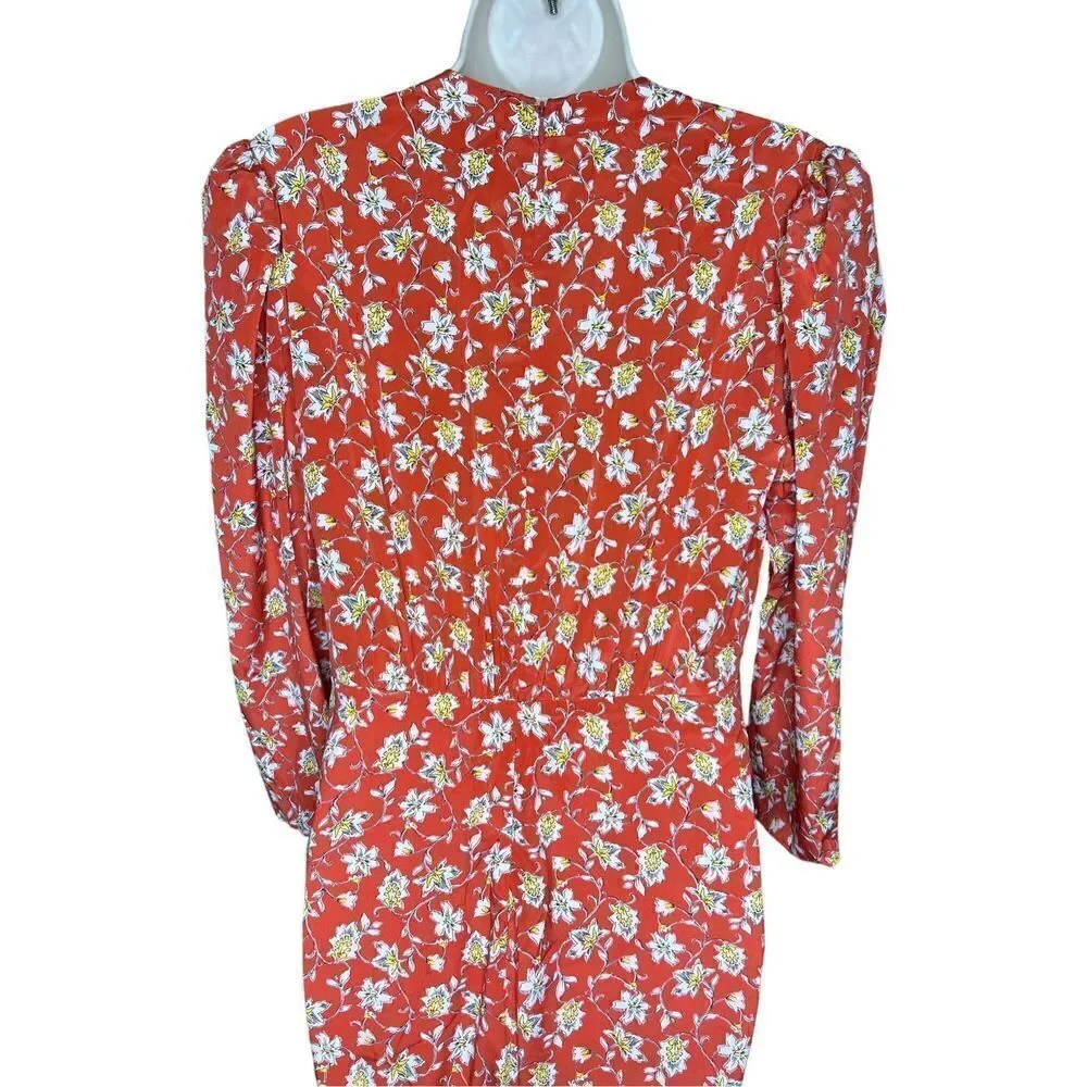 Veronica Beard Mary Dress in Red Floral NWOT Size 2